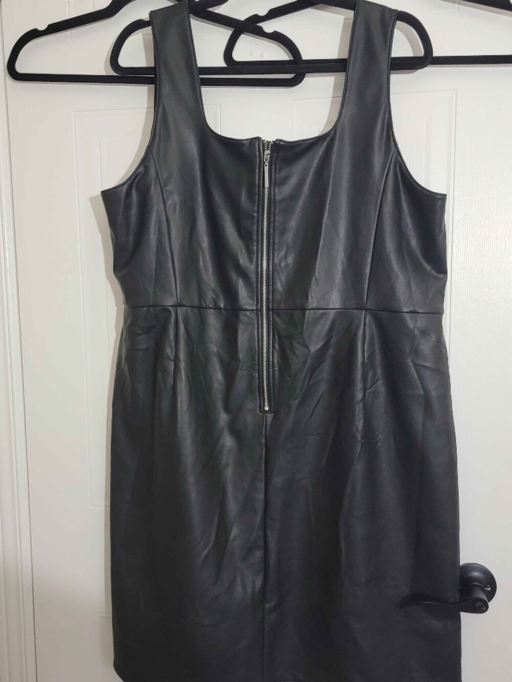 Pleather Zip Up Addition Elle Dress